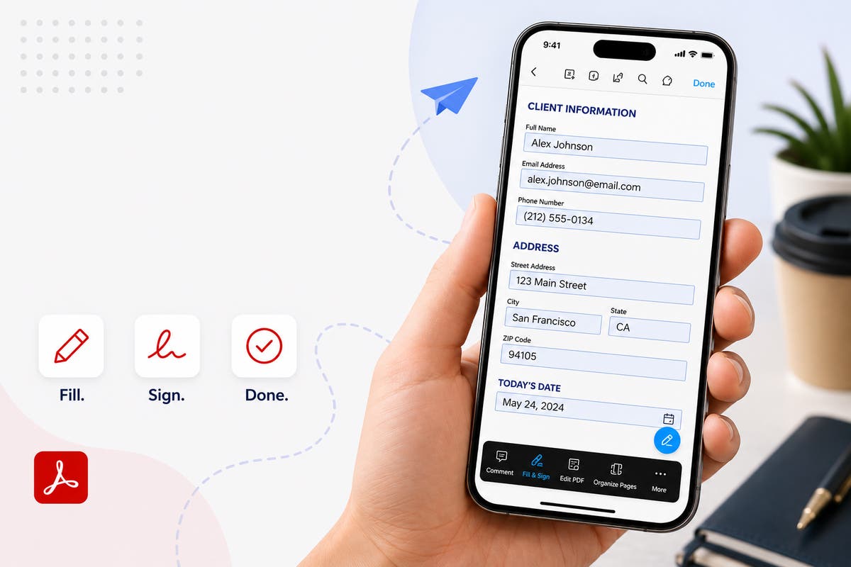 How to Fill in a PDF Form on iPhone & Mobile | Adobe Acrobat UK