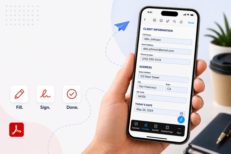 filling in a pdf form on iphone
