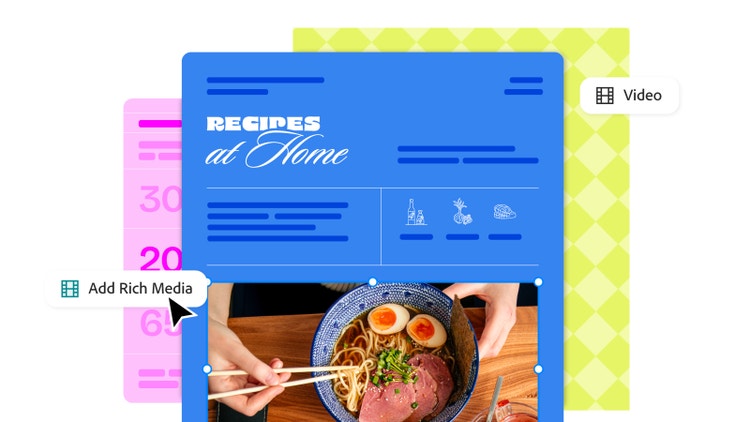 Rich media video added to a PDF file