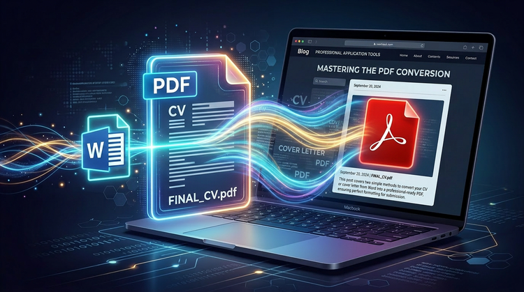 how to turn a job application into a pdf