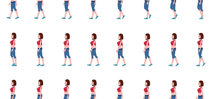 Islamic Girl Character Design Model Sheet with walk cycle animation Girl  Character design Front side back view and explainer animation poses  Character set with various views and lip sync 2471456 Vector Art