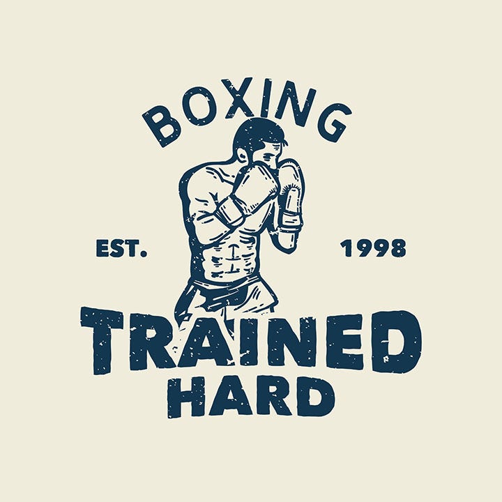 Boxing graphic flyer