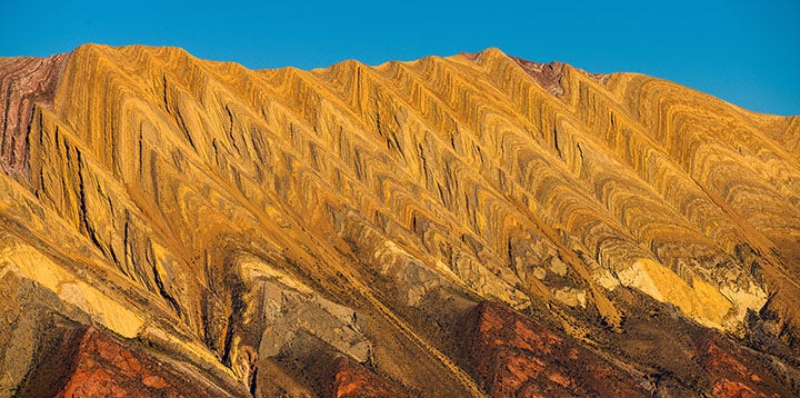 Photo of ochre mountains