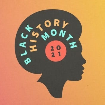 Black and Orange Silhouette Black History Month Instagram Square