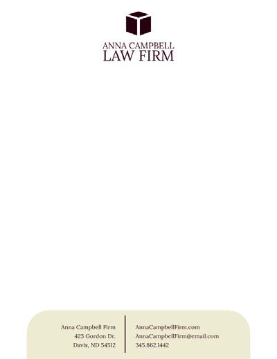 Law Firm Letterhead with Logo Letterhead Examples