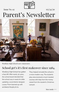 Parenting Newsletter with Classroom Photo Newsletter Examples