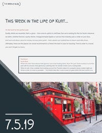 Travel Blog Newsletter Graphic Newsletter Examples