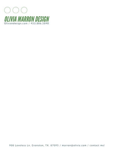 Green Creative Agency Letterhead Letterhead Examples