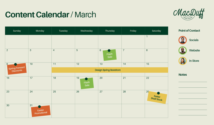 content calendar examples for better planning