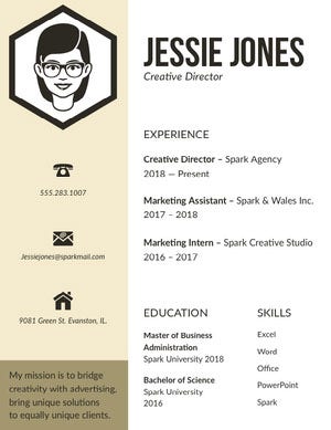Beige Creative Director Resume Resume Examples