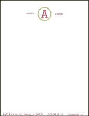 Interior Design Business Letterhead with Logo Letterhead Examples