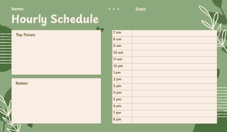 Study planner template ideas and examples