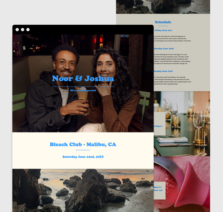 How to design a stunning wedding website.