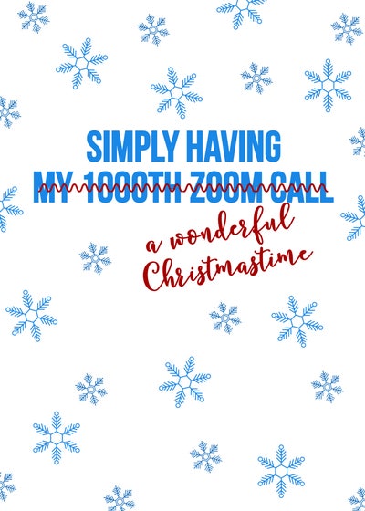 Blue Cross-out Funny Christmas Card