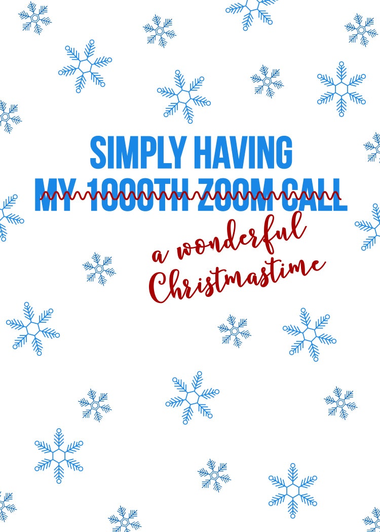 Blue Cross-out Funny Christmas Card