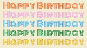 Colorful Typography Happy Birthday Zoom Background Happy Birthday Card Ideas