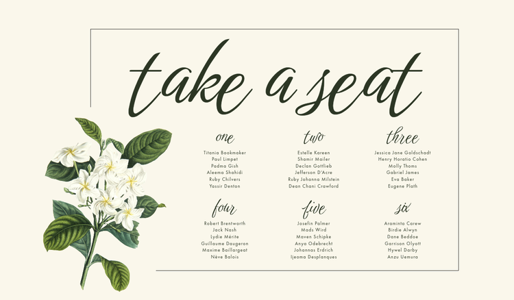 Wedding seating chart ideas for your big day