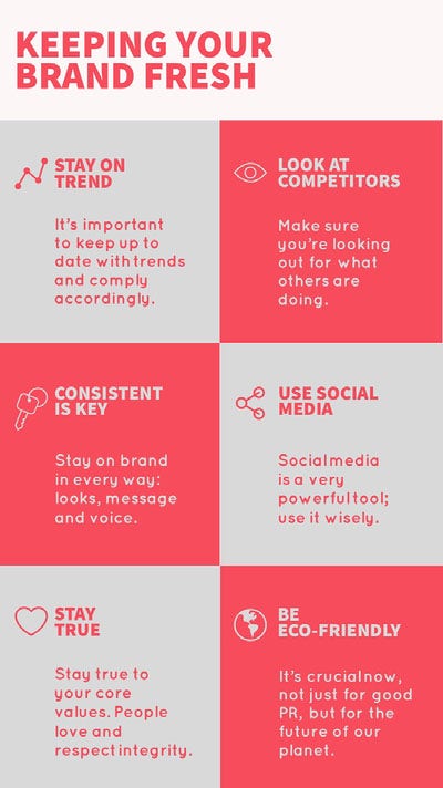 Red and Gray Business Brand Infographic Infographic Ideas