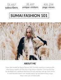 Fashion Blogger Media Kit with Woman in Field Small Business