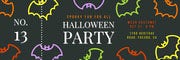 Black and Colorful Halloween Bat House Party Raffle Ticket Halloween Party