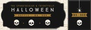Black, White and Gold, Dark, Scary, Halloween Party Raffle Tiicket Halloween Party