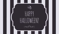 Black and White Stripes and Skull Halloween Party Gift Tag Halloween Party