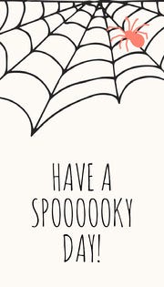 Spider and Cobweb Halloween Party Gift Tag Halloween Party