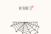 Spider and Cobweb Halloween Party Name Tag Halloween Party