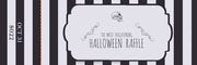 Black and White Stripes and Skull Halloween Party Raffle Ticket Halloween Party