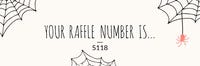 Spider and Cobweb Halloween Party Raffle Ticket Halloween Party