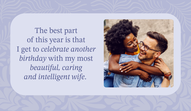 Birthday message for wife: loving words to make her day