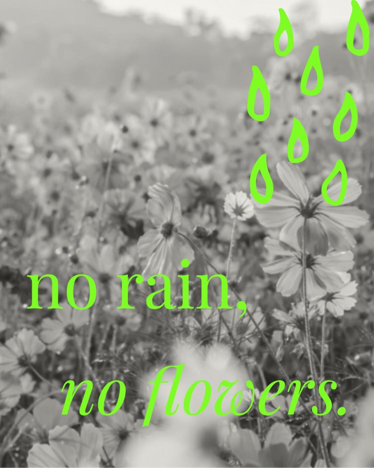 Green Flower Meadow Motivational Quote Instagram Portrait Post