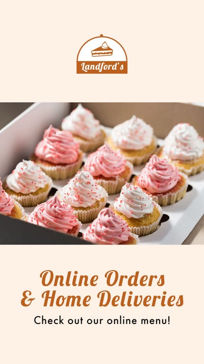 Set Brown & Cream Dessert Café Instagram Story