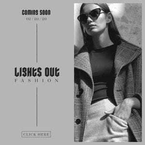 Grey, Black and White, Fashion Collection Ad, Instagram Square Instagram Image Size