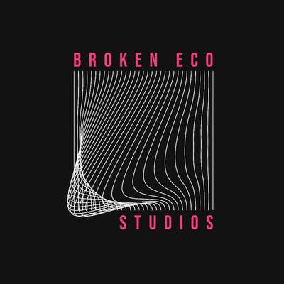 Black & Pink Broken Eco Studios Logo
