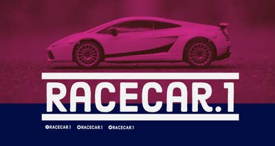 Purple and Blue Sports Car Driving Game Twitch Banner