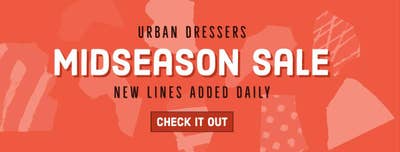 White and Red Midseason Sale Twitter Banner