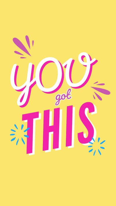 Pink and Yellow You Got This Instagram Story