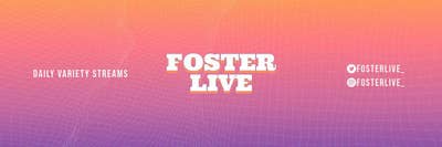 Purple Orange Gradient Foster Live Streams Twitch Banner