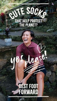 Grey & White Sustainable Socks Brand Instagram Story