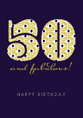 Purple and yellow birthday card