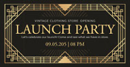 Launch party event advertisement