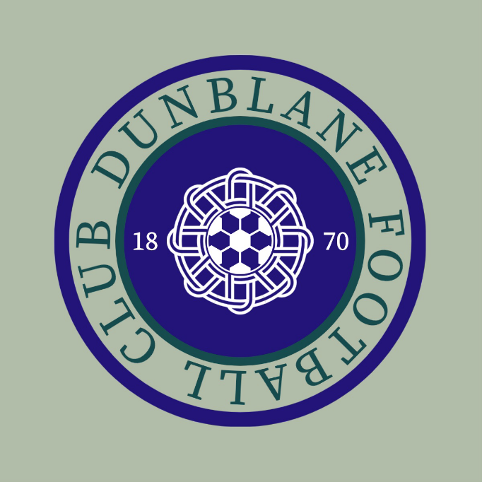 Blue Green & White Celtic Circle Football Club Logo