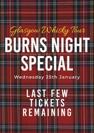 Red Tartan Burns Night Whisky Tour A3 Poster