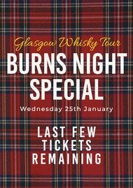 Red Tartan Burns Night Whisky Tour A3 Poster