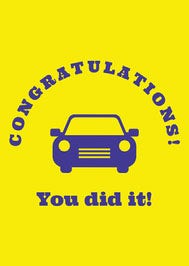 Yellow & Purple Congratulations Greeting Card