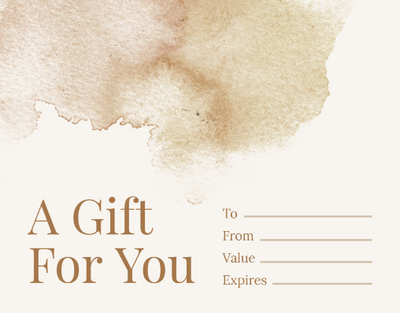 Brown & Beige Watercolor Gift Certificate