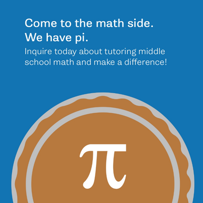 Blue, White and Brown Math Tutor Ad Instagram Post