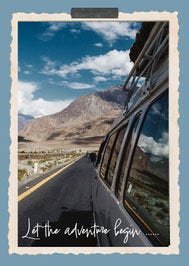 Blue & White Adventure Greeting Card