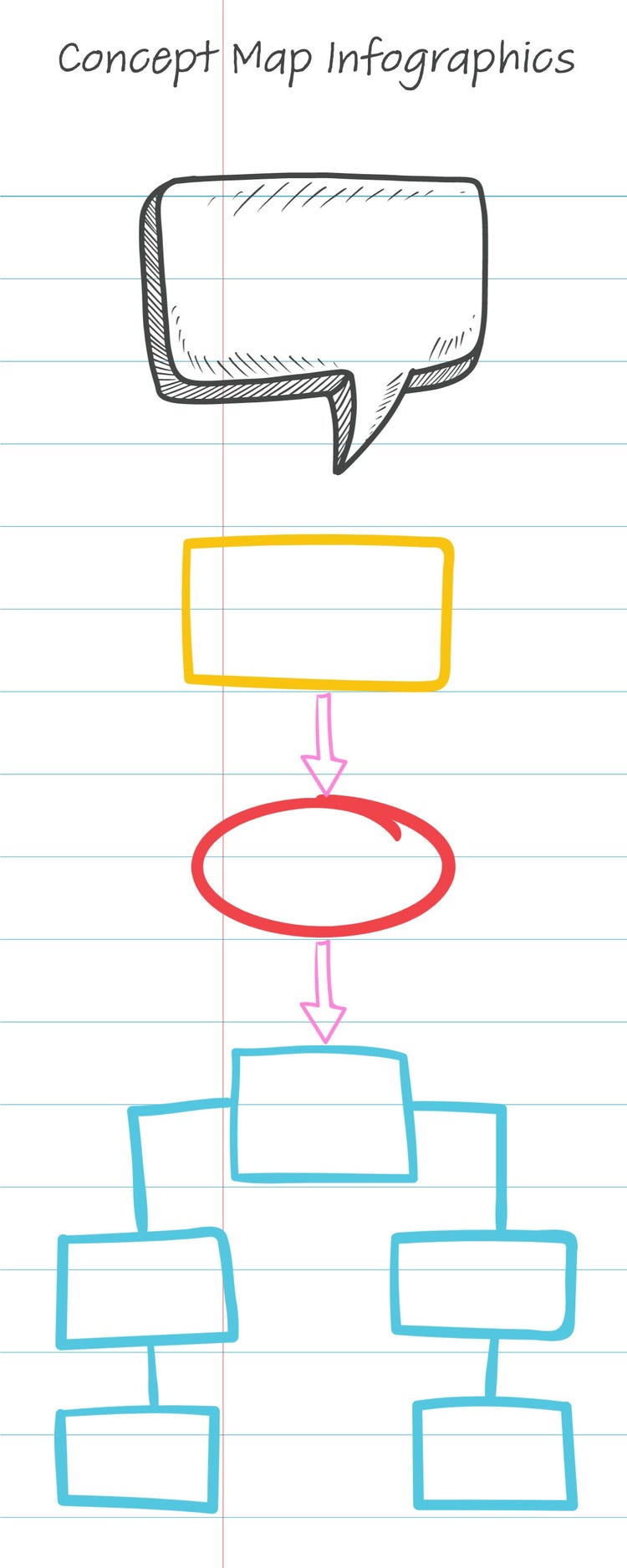 White Notebook Handwritten Concept Map Infographic